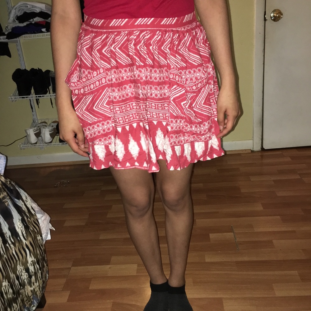 Red and White Skirt